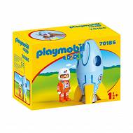 Playmobil - Astronauta z rakietą 70186