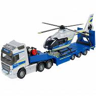 Majorette Grand - Volvo Truck + Airbus helikopter policyjny 3716000