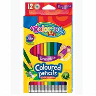 Colorino - Kredki ołówkowe heksagonalne wymazywalne 12 kolorów 92531