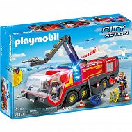 Playmobil - Pojazd strażacki na lotnisku ze światłem i dźwiękiem 71371