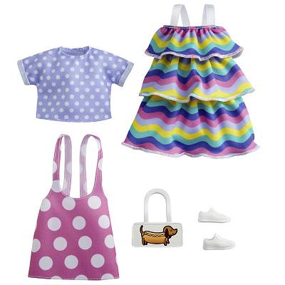 Barbie - Ubranka 2-pak z modnymi dodatkami GRC87