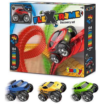 Smoby Flextreme - Zestaw startowy tory 4,4 m + 2 samochody