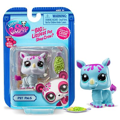 Littlest Pet Shop seria 3 Zwierzątko Nr 141 Nosorożec 00523