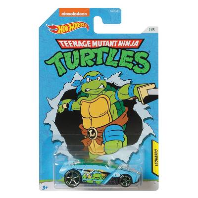 Hot Wheels - Samochodzik filmowy Żółwie NInja Leonardo GJV12