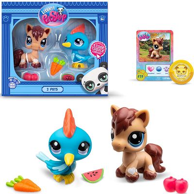 Littlest Pet Shop - 2-pak Zwierzątek Fiesta na farmie Kucyk i Dzięcioł LPS00525