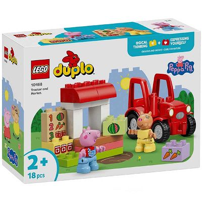 LEGO DUPLO Peppa Ciągnik i ryneczek 10468