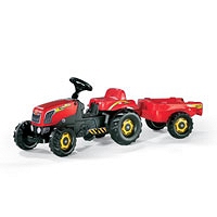 Rolly Toys - Traktor Rolly KID z przyczepą - Czerwony 012121
