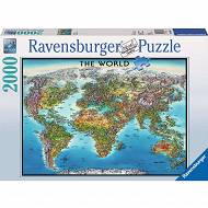 Ravensburger - Puzzle Mapa świata 2000 el. 166831