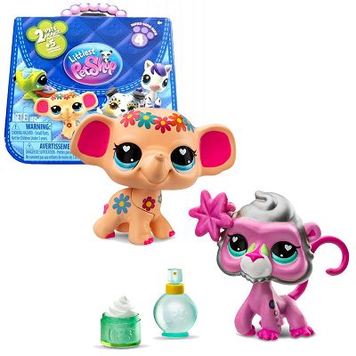 Littlest Pet Shop seria 4 Elephant Spa 2-pak #243 i #244 00600