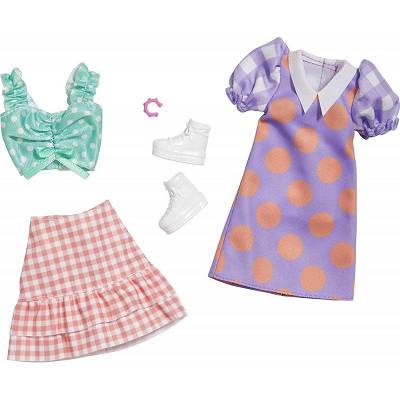 Barbie - Ubranka 2-pak z modnymi dodatkami HBV70