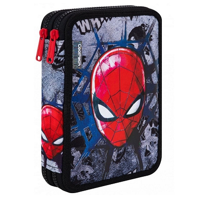 CoolPack - Jumper XL Piórnik podwójny z wyposażeniem Spiderman czarny B77303
