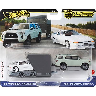 Hot Wheels - Pojazd transportowy 18 Toyota 4Runner & 89 Toyota Supra HRV37 FLF56