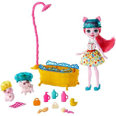 Enchantimals - Radosna kąpiel z laleczką Petya Pig GJX36