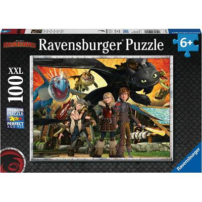 Ravensburger - Puzzle Przyjaciele i Smoki 100 elem. 109180
