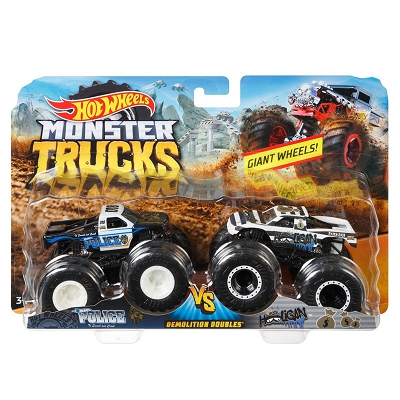 Hot Wheels - Monster Truck 2pak Police vs Hooligan FYJ68