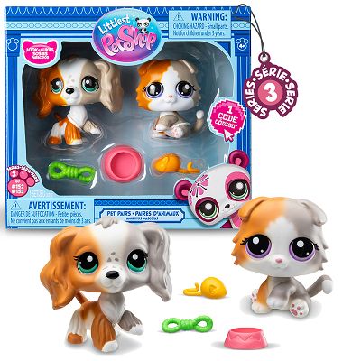 Littlest Pet Shop 3 seria 2-pak Scottish #152 Spaniel #153 00626 00623