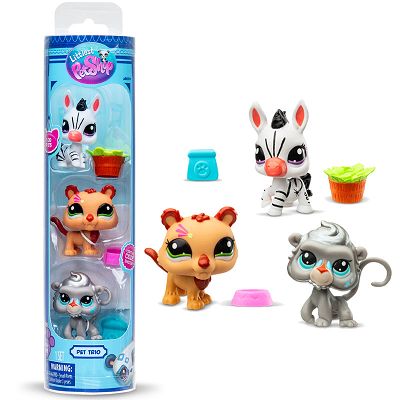 Littlest Pet Shop - 3-pak Zwierzątek Zoo Pets LPS00621