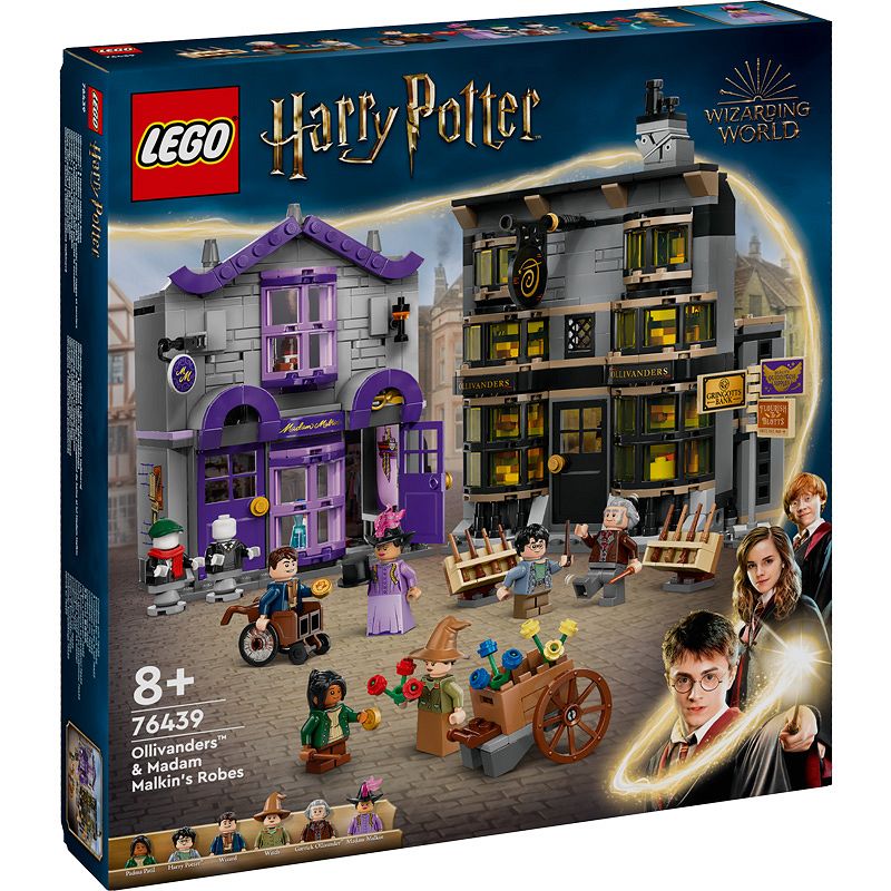 白 M LEGO Harry Potter - Sklepy Ollivandera i Madame Malkin 76439