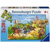 Ravensburger - Puzzle Wyprawa rycerska 2 x 20 elem. 090181