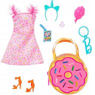Barbie Zestaw modowy Deluxe z torbą w kształcie donuta z posypką HRH49