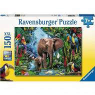 Ravensburger - Puzzle Słonie w dżungli 100 elem. 129010