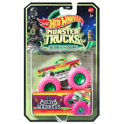 Hot Wheels - Monster Trucks Glow in the Dark - Midwest Madness HCB54 HCB50