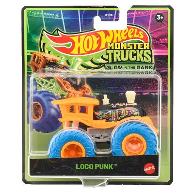 Hot Wheels - Monster Trucks Glow in the Dark - LOCO PUNK JFX20 JFX08