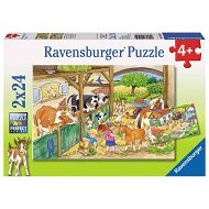  Ravensburger - Puzzle Wesołe życie na wsi 2x24 el. 091959