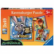 Ravensburger - Puzzle Zootopia Zwierzogród 3 x 49 elem. 094042