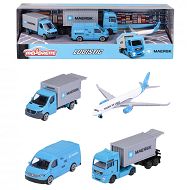 Majorette Logistic MAERSK - Pojazdy transportowe MAERSK 4-pak 2057290