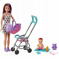 Barbie - Skipper Opiekunka dziecięca z wózkiem GXT34
