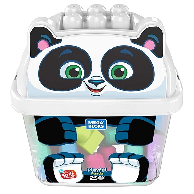 Mega Bloks - Pojemnik z klockami Panda GCT47