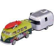 Majorette Trailer - Volkswagen T1 z przyczepą kempingową 2055007