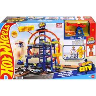 Hot Wheels City Mega Garaż Gigapętla Zestaw Parking + samochód i helikopter JBM74