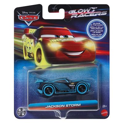 Mattel Auta Cars Glow Racers Jackson Storm HPG82 HPG76