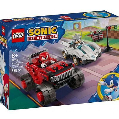 LEGO Sonic the Hedgehog Silver w samochodzie kontra Knuckles w monster trucku 77118