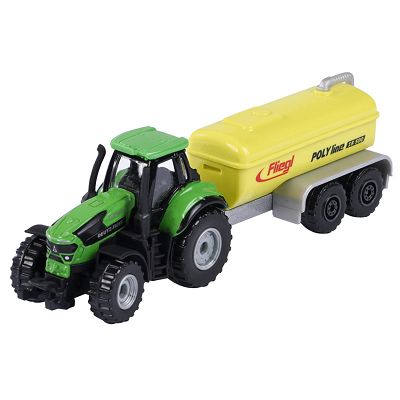 Majorette City Trailer - Deutz-Fahr 9340 TTV z przyczepą Fliegl POLY line 18500 3002001