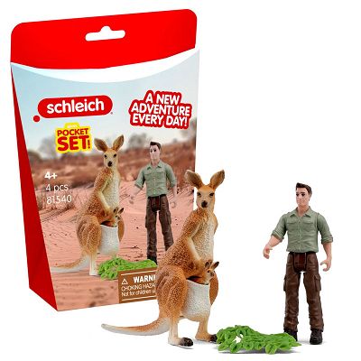 Schleich Pocket Set Opieka nad młodym kangurem i jego mamą 81540