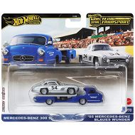 Hot Wheels - Pojazd transportowy  Mercedes-Benz Blaues Wunder & Mercedes-Benz 300 SL HRV48 FLF56