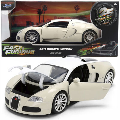 JADA Fast&Furious Szybcy i wściekli Metalowy samochód 2011 Bugatti Veyron 1:24 36476