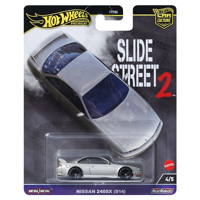 Hot Wheels Premium - Slide Street Nissan 240SX S14 HKC83 FPY86
