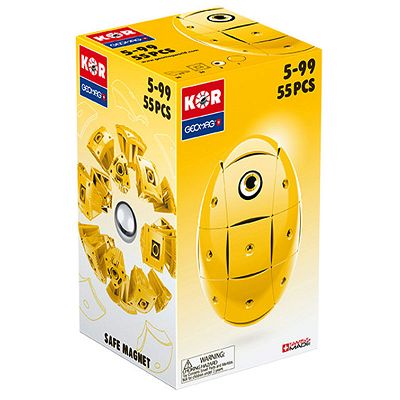 GeoMag KOR Klocki magnetyczne - Żółte jajko 55 el. 675