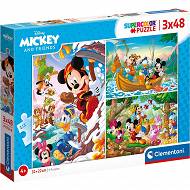 Clementoni Puzzle Disney Mickey and friends 3 x 48 el. 25266