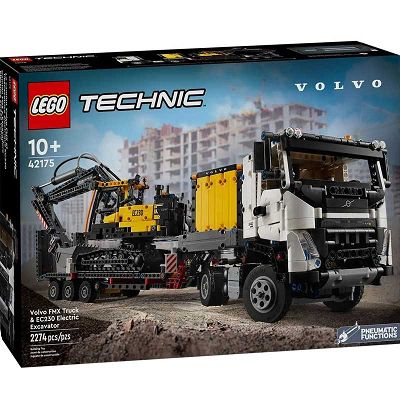 LEGO Technic Ciężarówka Volvo FMX i koparka EC230 Electric 42175
