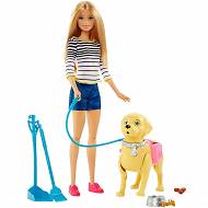 Barbie - Spacer z pieskiem czyścioszkiem DWJ68