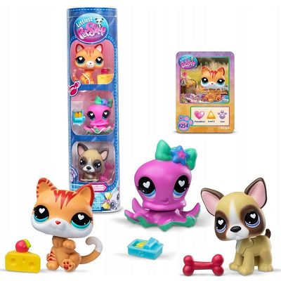 Littlest Pet Shop 4 seria 3-pak Zwierzątek Feast Trios 00737 00735