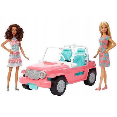 Barbie Samochód Barbie Jeep + 2 lalki FPR59