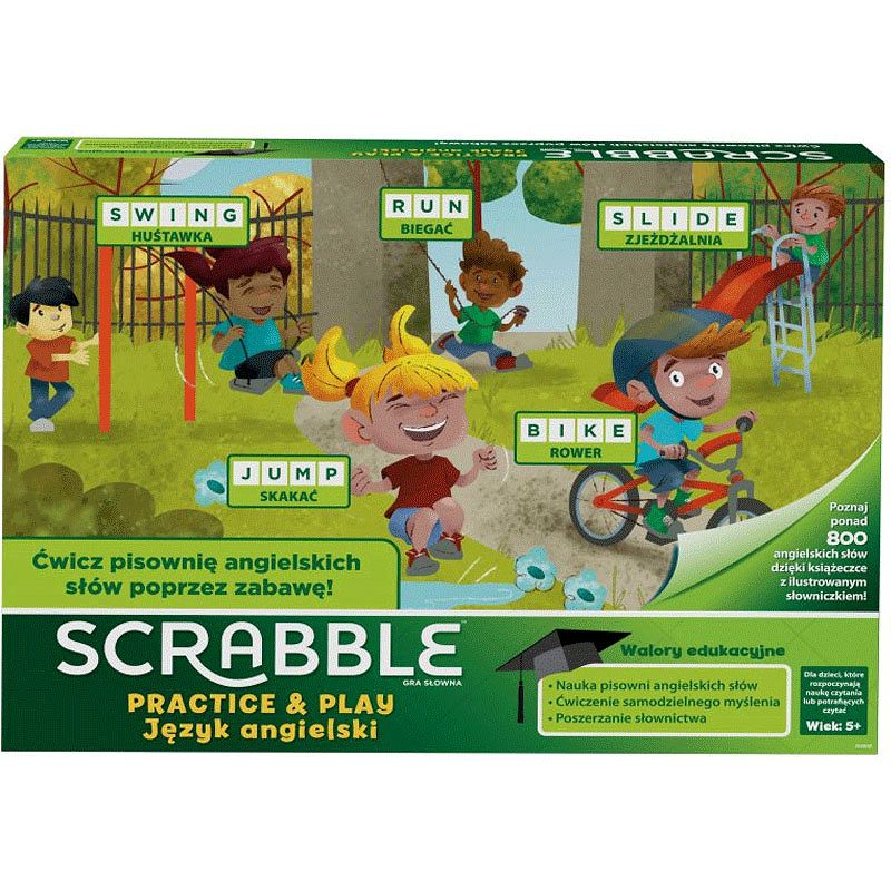 Mattel Spiele ftg51 Scrabble Practice e Play – spielend Imparare l' Inglese