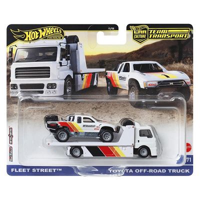 Hot Wheels - Pojazd transportowy Fleet Street & Toyota Off-Road Truck HRV39 FLF56