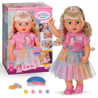 BABY born Carla lalka 43 cm. + akcesoria do czesania 838006